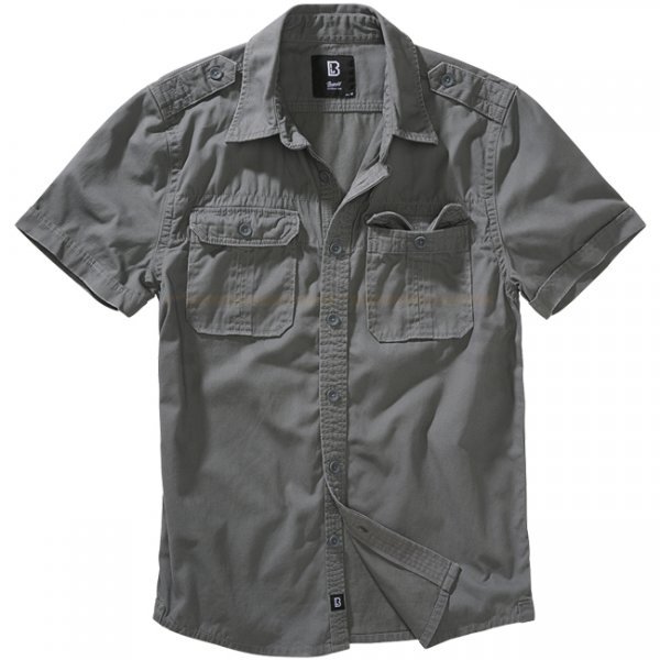Brandit Vintage Shirt Shortsleeve - Charcoal - 5XL