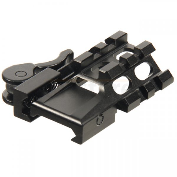 Leapers Tri-Rail 2 Slot Slot Angle QD Mount - Black