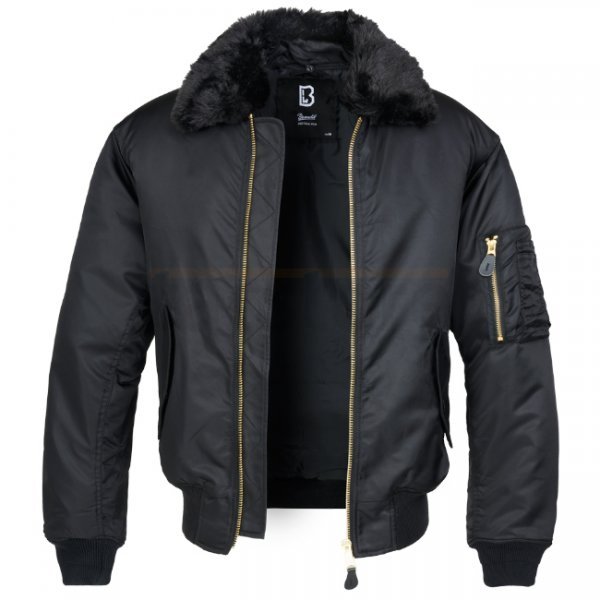 Brandit MA2 Jacket Fur Collar - Black - M