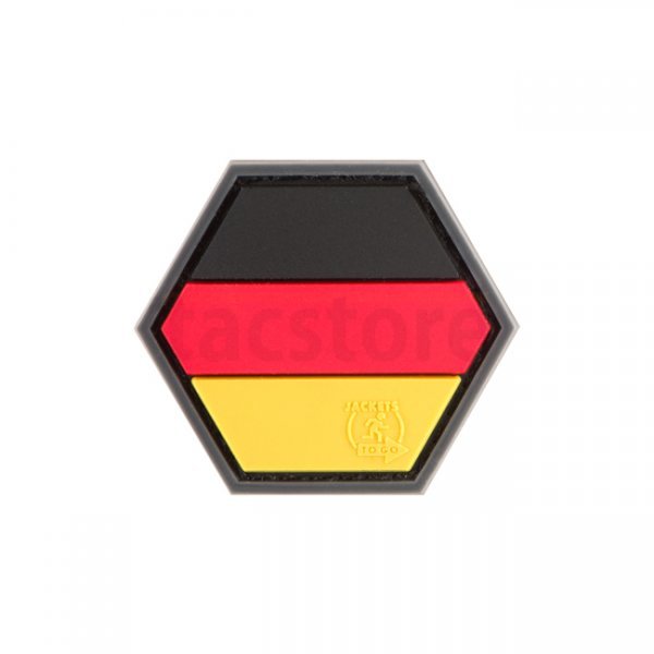 JTG German Flag Hexagon Rubber Patch - Color