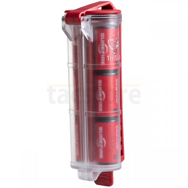 THYRM CellVault XL Battery Storage - Clear & Red