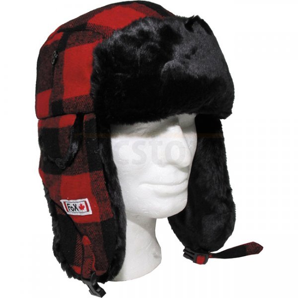 FoxOutdoor Lumberjack Fur Hat - Red - L