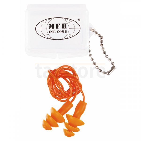 MFH Earplugs & Case - Orange