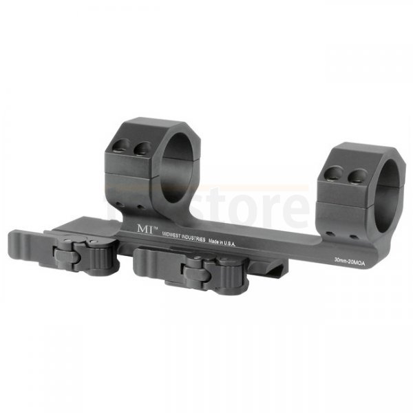 Midwest Industries 34mm QD 1.4 Inch Offset Scope Mount - 20 MOA - Black