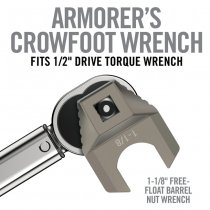 Real Avid Master-Fit Armorer's Crowfoot 1-1/8 Inch Free Float Barrel Nut Wrench
