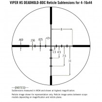 VORTEX Viper HS 4-16x44 Riflescope Dead-Hold BDC Reticle - MOA 5