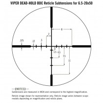 VORTEX Viper 6.5-20x50 PA Riflescope Dead-Hold BDC Reticle - MOA 5
