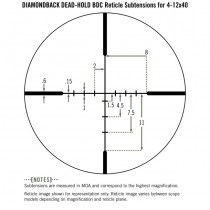 VORTEX Diamondback 4-12x40 Riflescope Dead-Hold BDC Reticle - MOA 5