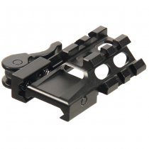 Leapers Tri-Rail 2 Slot Slot Angle QD Mount - Black