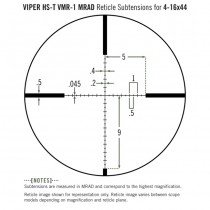 VORTEX Viper HS-T 4-16x44 Riflescope VMR-1 Reticle - MRAD 5