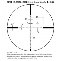 VORTEX Viper HS-T 4-16x44 Riflescope VMR-1 Reticle - MOA 5