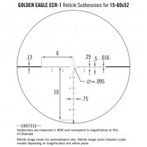 Vortex Golden Eagle HD 15-60x52 SFP Riflescope ECR-1 MOA
