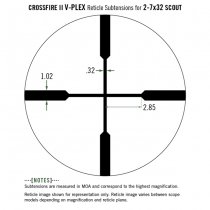 Vortex Crossfire II 2-7x32 Scout Scope Riflescope V-Plex Reticle MOA