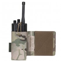 Warrior Laser Cut Wing Velcro Adustable Radio Pouch Left Side - Multicam