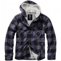 Brandit Lumberjacket Hooded - Black / Grey - M