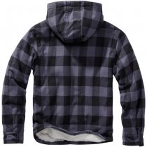 Brandit Lumberjacket Hooded - Black / Grey - M