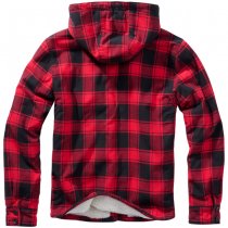 Brandit Lumberjacket Hooded - Red / Black - 3XL