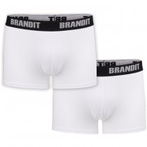 Brandit Boxershorts Logo 2-pack - White / White