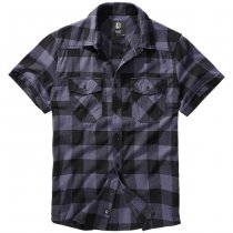 Brandit Checkshirt Halfsleeve - Black / Grey