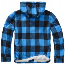 Brandit Lumberjacket Hooded - Black / Blue - L