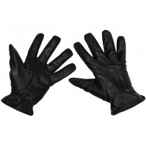 MFH Leather Gloves Safety Cut-Resistant - Black