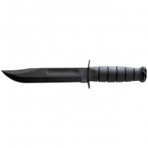 Ka-Bar Fighting Utility Knife Plain Blade & Hard Plastic Sheath - Black
