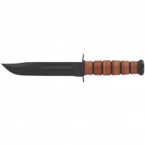 Ka-Bar Full Size Military Fighting Utility Knife Serrated Blade & Leather Sheath - ARMY