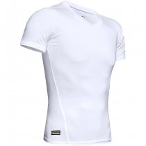 Under Armour Mens Tactical HeatGear Compression V-Neck T-Shirt - White