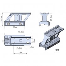 Vector Optics 1.0" Profile Cantilever Picatinny Riser Mount