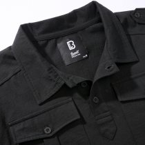 Brandit Jersey Poloshirt Willis Longsleeve - Black - S