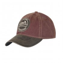 Helikon Snapback Cap Dirty Washed Cotton - Dirty Washed Maroon / Dirty Washed Black D